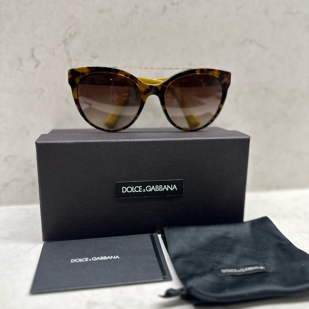 Dolce & Gabbana Women's Tortoiseshell Cat Eye Sunglasses - Brown Gradient